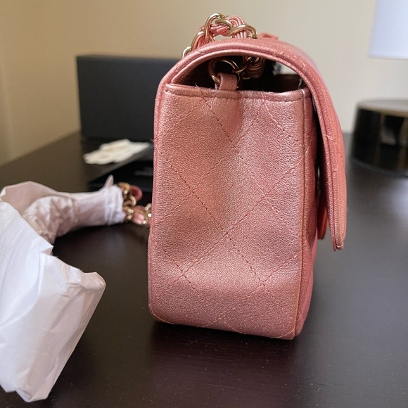 21S Mini Rectangular in Ombré Metallic Lambskin Pink - Picture 2 of 8